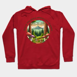 Fairy forest with red mushrooms Hoodie